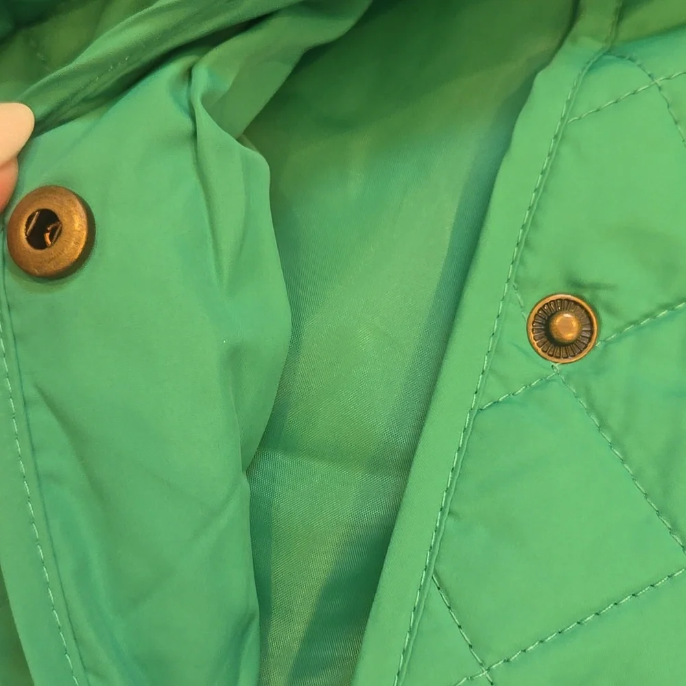 New Lauren Ralph Lauren Sunset Green Quilted Jacket - Picture 14 of 15